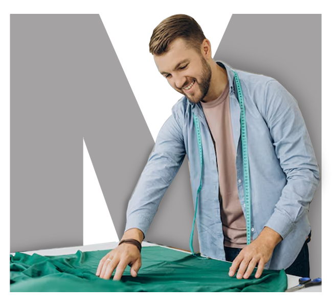 <p>Crafted with <strong>Premium Fabrics.</strong><br>Delivered with <strong>Perfection.</strong></p>